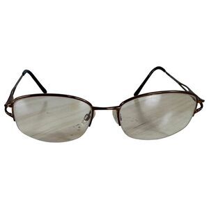 Genesis Altair Cinnamon Glasses Frames Half Rim Brown Bronze G5000 -Needs Lenses